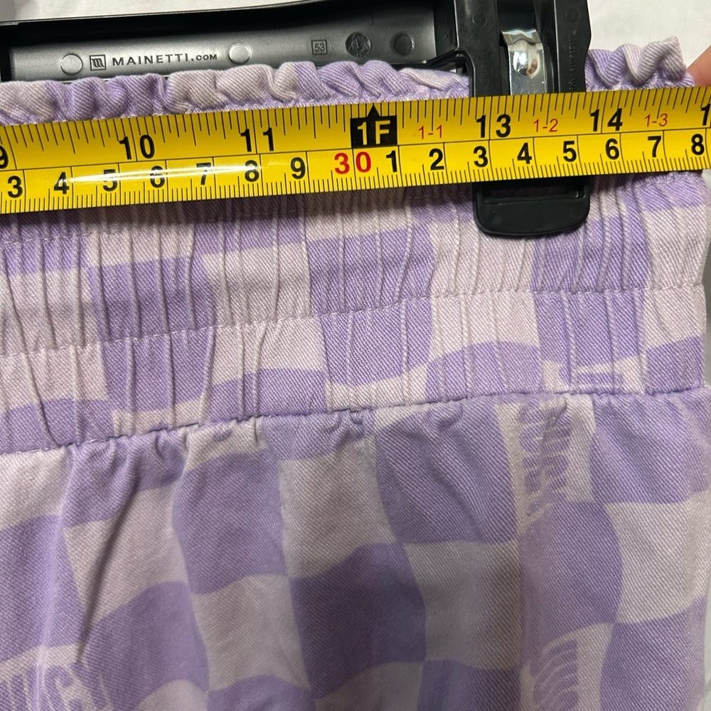 Lavender Checkered Drawstring Joggers - Women - Picture 9 of 10